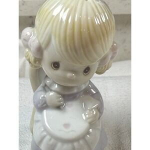 Precious Moments Girl at Table Salt and Pepper Shakers Set 1994 Vintage